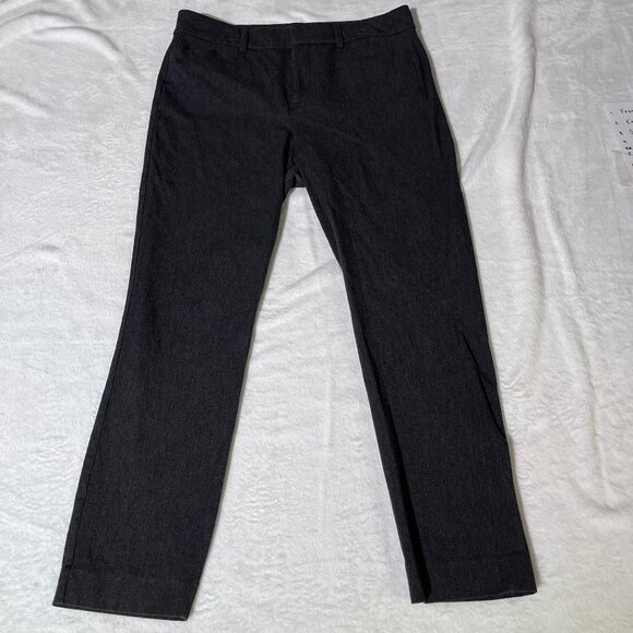 Old Navy Pixie High Rise Pants Heather Grey / Gray 10 Smooth Pockets - Picture 1 of 8